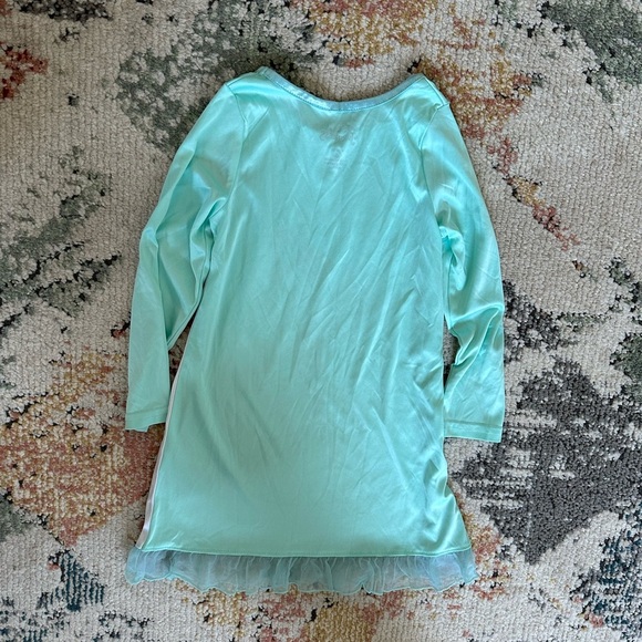 Disney Princess Mint Green Silky Nightgown Girls Size 6 - Picture 8 of 8